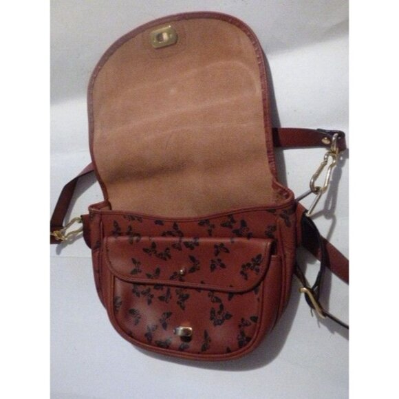 Bottega Veneta Vintage Crossbody Embossed Black Butterfly Print - Picture 9 of 12